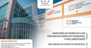 Impartirá la UAT maestría y diplomados en derecho municipal y parlamentario